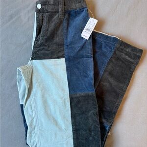 PacSun Multicolor Patchwork Corduroy Pants